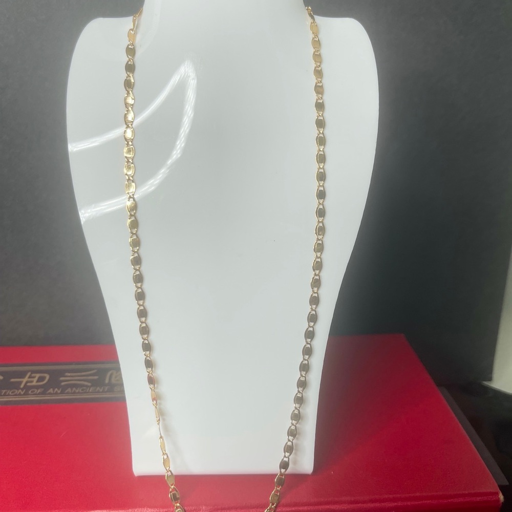 Flat chain Italian gold necklace